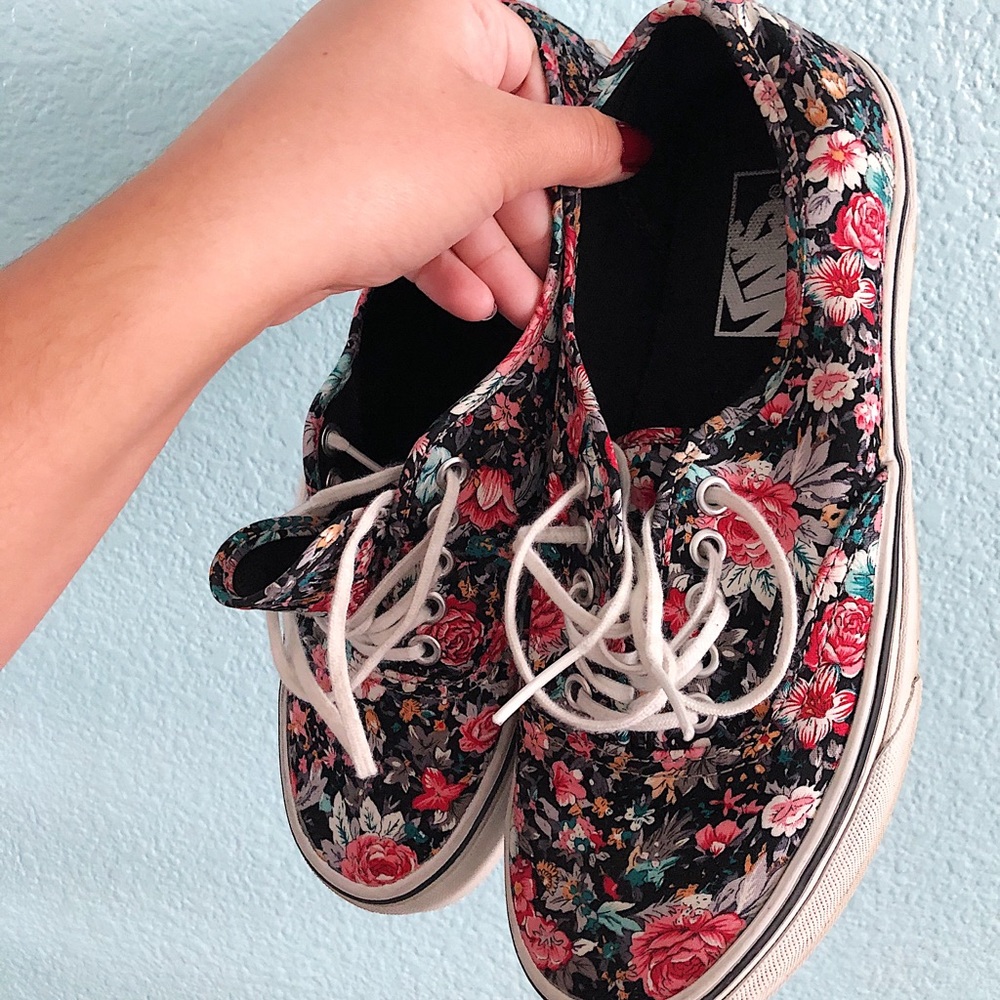 Floral print vans